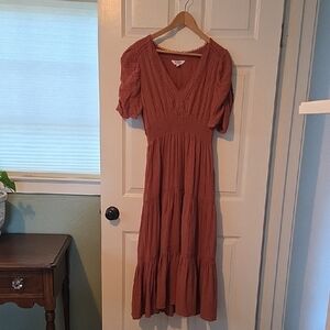 BB Dakota Terracotta Midi Dress